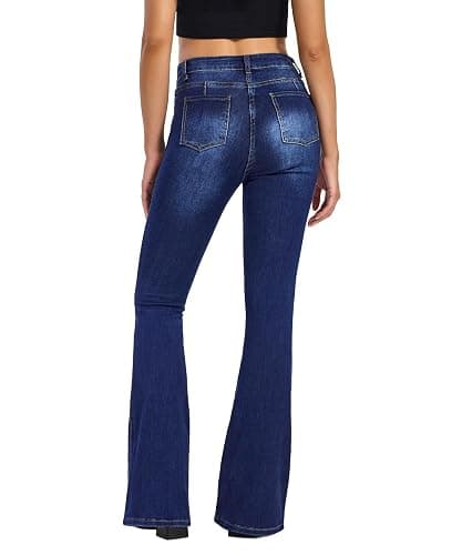 VIPONES Women's Flare Bell Bottom Jeans High Waisted Wide Leg Bootcut Jeans Stretchy Denim Pants thumbnail 6