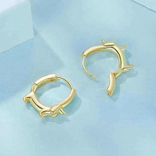 MUNDELL 925 Sterling Silver Dachshund Turtle Hoop Earrings for Women Green Zircon Eyes Snake Ear Buckles Statement Fine Jewelry thumbnail 5