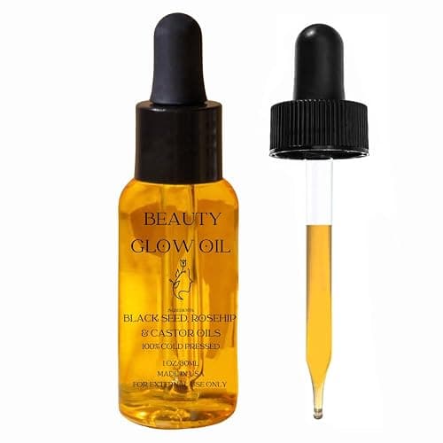 Black Seed Oil, Rosehip Oil, Castor Oil Organic Cold Pressed for Face Anti-Aging Miracle Facial Moisturizer Serum Natural Skincare Fortifying Hydrates Skin Moisturizing Beauty Glow Oil 1 Fl Oz/30mL - Image 1