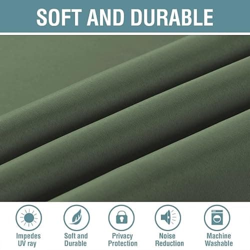 H.VERSAILTEX Blackout Curtain for Living Room Thermal Insulated Window Treatment Curtain Extra Long 96 inch Length Energy Saving Solid Grommet Top Blackout Drape, One Panel, Bronze Green, 52"W x 96"L thumbnail 5