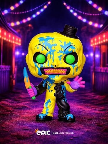 Epic Collectibles Pop Movies: Terrifier 3 - Art The Clown in Blacklight (Chase Variant) Limited Edition Exclusive Vinyl Figure Bundled with Box Protector Compatible for Funko thumbnail 2