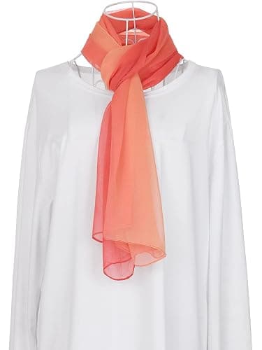uxcell Long Chiffon Lightweight Sheer Wedding Scarf Silky Gradient Color Party Shawl Spring Summer Beach Wrap for Women thumbnail 7
