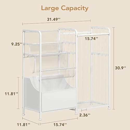 BBLIKE Kids Bookshelf and Stuffed Animal Storage - Multi-Function Nursery Book Shelves with Leather Toy Box and PVC Book Display, Toy Organizer for Playroom, Bedroom, Nursery, White thumbnail 3