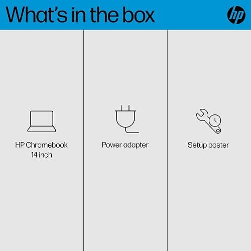 HP Chromebook 14 inch, Intel Celeron N4500, 4GB LPDDR4x, 64GB eMMC, Intel UHD Graphics, HD (1366 x 768), True Vision 720p HD Camera, Fast Charge, ChromeOS, Modern Grey (14a-ne1006ca) - 4GB | 64GB | Intel Celeron N4500 thumbnail 8