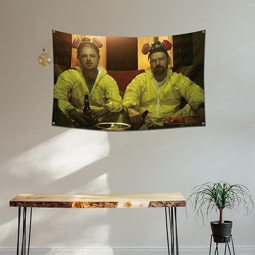 DecrPlus Tapestry Walter White Pinkman Banner Poster Wall Hanging Flag 3x5ft Bedroom Background Decoration thumbnail 3