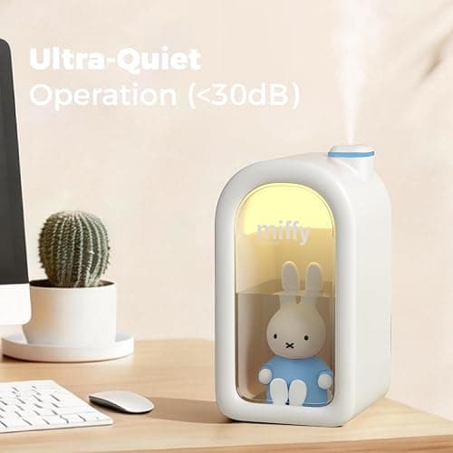 Mipow X Miffy Cool Mist Humidifier - Ultrasonic Quiet Humidifier, Mini Cute Humidifier with Night Light, 380ml for Bedroom, App-Controlled RGB Light (2.0 Plus-Version) - Blue thumbnail 9