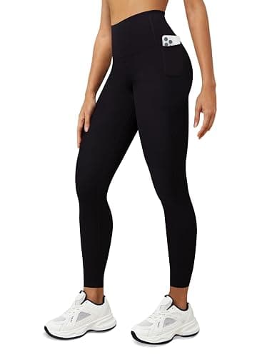 DLOODA Yoga Leggings for Women with Pockets High Waisted Tummy Control Yoga Pants Soft Buttery Workout Leggings Gym - Image 1