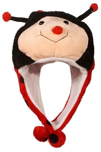 Timiot Cute Plush Animal Character Winter Hat Fun Ski Cap with Detailed Animal Face Long Ear Straps with Pom Pom Ends thumbnail 2