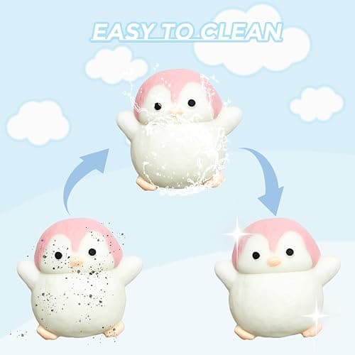 8 Pcs Taba Squishy Pack - Squishies Pack Include (2 Penguins,2 Chick, 2 Cat Paws,2 Hamster),Squishy Fidget Toys Set,Gifts for Kids, Party Favors,Goodie Bags Fillers,Classroom Prizes thumbnail 4