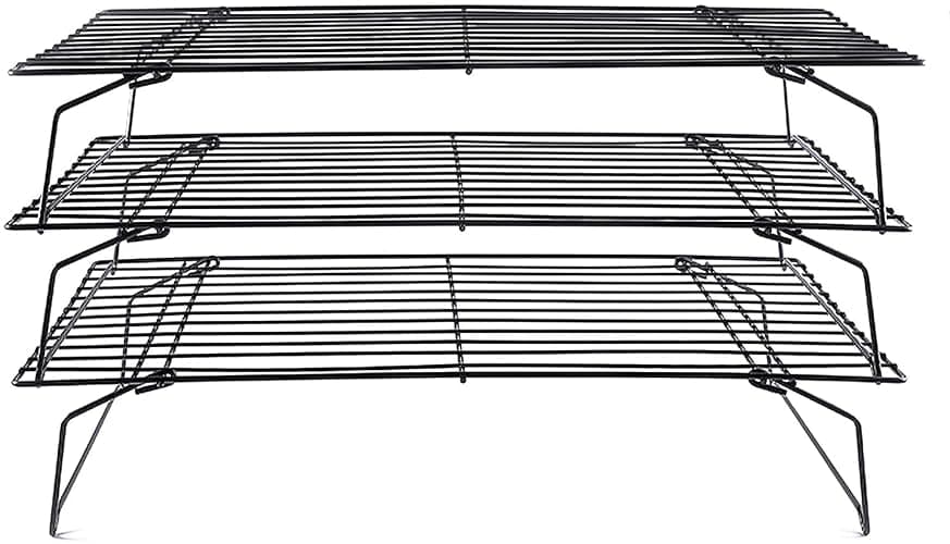 Cooling Rack, 3-Tier Stainless Steel Stackable Baking Cooking Cooling Racks for Cooling Roasting Grilling, Collapsible & Heavy Duty, Oven & Dishwasher Safe - Image 1