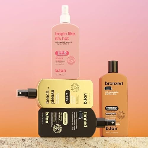 b.tan Best Tanning Oil  | Tanned AF Intensifier Deep Dry Spray - Fast, Ultra Dark, Outdoor Use, Packed with Sun Tan Accelerating Actives, Hydrating Bronze Glow, 0 SPF, Beach & Pool Essentials, 8 Fl Oz thumbnail 8