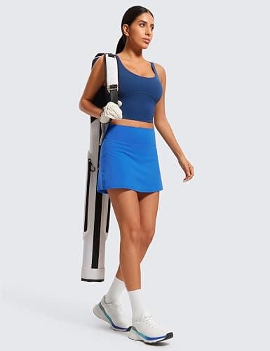 CRZ YOGA Butterluxe High Waisted Tennis Skirts for Women - Mini Lined A Line Golf Casual Skort with Inner Pockets thumbnail 3