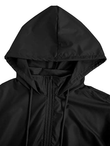 Verdusa Women's Windbreaker Jacket Workout Zip Up Hoodie with Pockets | Rainy Day Outfits, Hiking Jacket for Women, Lightweight Athletic Jacket, Sport Casual Outfit thumbnail 3