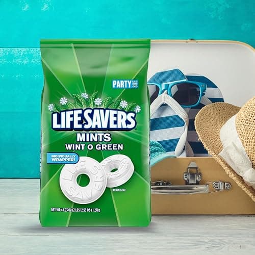 LIFE SAVERS Wint O Green Breath Mints Hard Candy Bulk Bag, 44.93 oz | Bulk, Party Size thumbnail 7