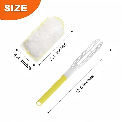 JOYMOOP Disposable Electrostatic Duster for Cleaning, with 2 Handles & 24 Ct Yellow Heavy Duty Refills for Swiffer Feather Duster, Household Cleaning Tool for Electronics, Dusting Furniture, Blinds thumbnail 2