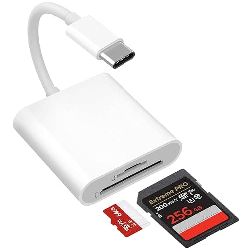 SD Kartenleser USB C für iPhone 17/16/15, 2 in 1 USB C auf SD/Micro SD Card Reader Kartenlesegerät Typ C Speicherkartenleser Adapter für iPad Pro/Air, Samsung Galaxy Serie,Laptop und mehr Typ C-Geräte - Image 1