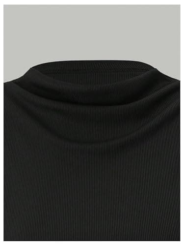OYOANGLE Women's 3 Pack Business Casual Outfits Mock Neck Ribbed Tank Tops Work Shirts thumbnail 3