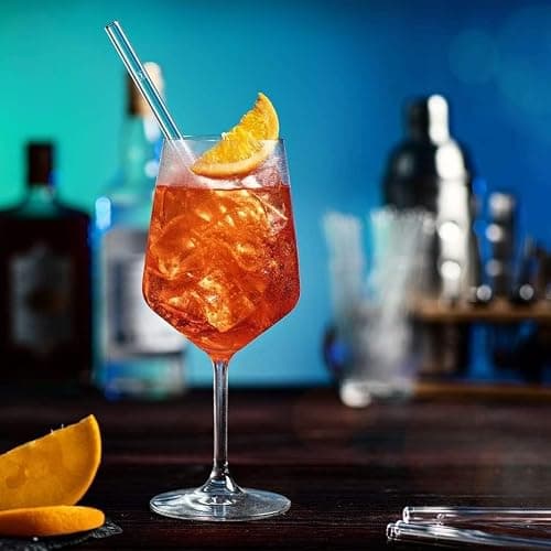 NINU 10 Pack Glass Straws, Reusable Clear Drinking Straws, Including 4 Straight and 4 Bent Straws and 2 Wide Smoothie Straws with 2 Cleaning Brushes thumbnail 2
