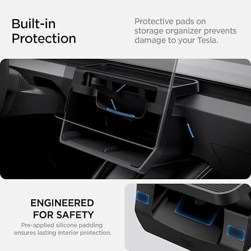 Spigen [Upgraded Under Screen Storage Organizer for Tesla Model Y Juniper (Standard, Premium & Performance 2025/2026) and Model 3 Highland (Standard, Premium & Performance 2024/25/26) - Black thumbnail 7