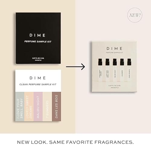 DIME Beauty Perfume Sampler, Hypoallergenic, Clean Perfumes, Eau de Toilette For Women (Set of 5, 2 ml) thumbnail 3