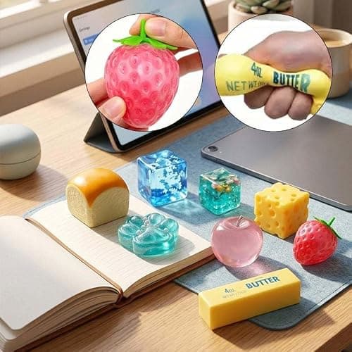 Squishy Blind Box 8-Piece Set,Malt Sugar Slow-Return Mystery Squishy Box,Funny Food Animals Sensory Toy for Stress Relief Party Favors Gift thumbnail 5