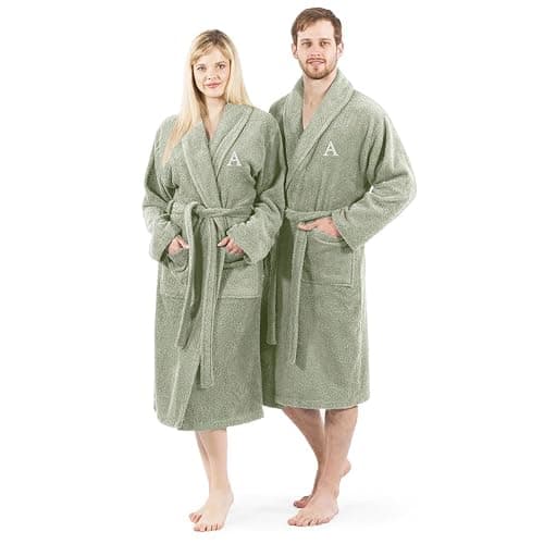 KHALPERA Aristocrat Custom Embroidered 100% Turkish Cotton Bathrobe –Personalized Robe, Soft Terry Cloth Unisex Bathrobe thumbnail 6