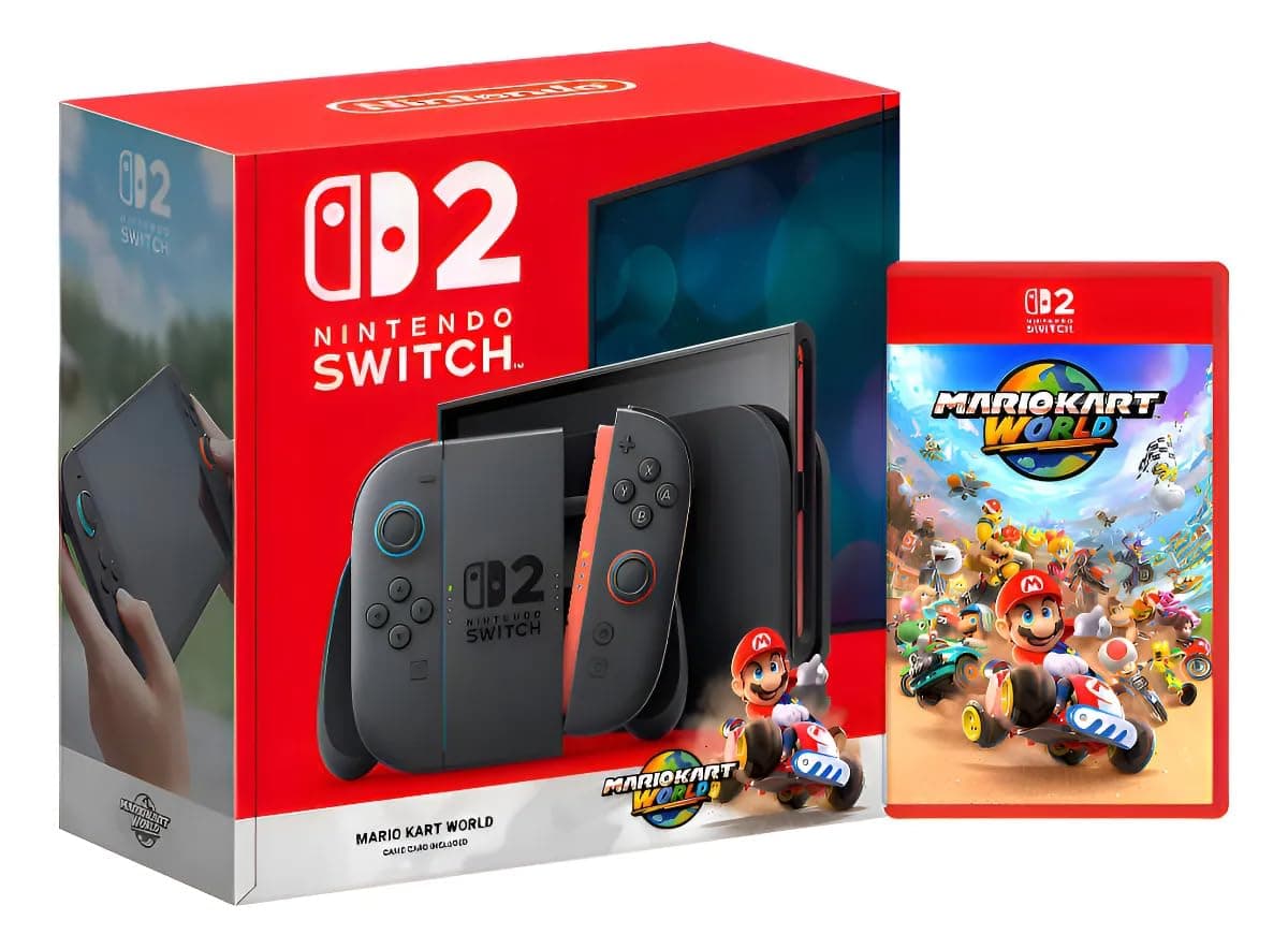 Nintendo Switch 2 Y Juego Fisico Mario Kart World Bundle - Image 1