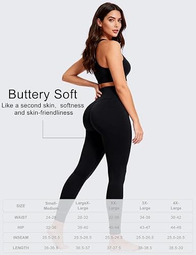 Bluemaple High Waisted Leggings for Women - Tummy Control Pants Non See Through Workout Soft Yoga Pants for Running Plus Size thumbnail 4