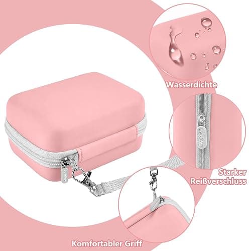Leayjeen Digitalkamera Tasche kompatibel mit Umipyiza/YLSHGXFC/Umipyiza/CAMKORY/AOREGRE/Duluvulu/Kodak/Nicamery, Fotokamera Tasche, Eva-Hartschalendesign (nur Hülle) Rosa thumbnail 5