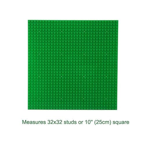 LVHERO Classic Baseplates Building Plates for Building Bricks 100% Compatible with All Major Brands-Baseplate, 10" x 10", Pack of 16 (Green) thumbnail 2