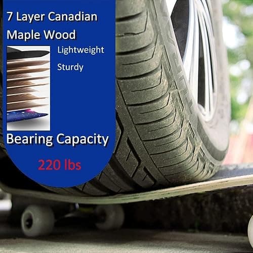 CAPARK Skateboards for Beginners Adults Youths Teens Kids Girls Boys 31 Inch Pro Complete Skate Boards 7 Layer Canadian Maple Double Kick Concave Longboards thumbnail 5