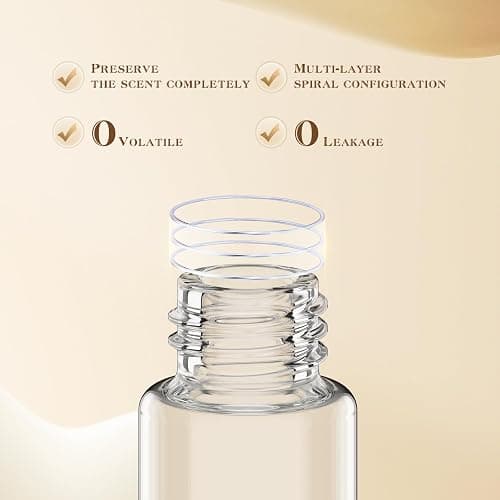 kuangre 10ml Perfume Atomizer Travel Refillable, Glass liner filled perfume bottle, Mini Cologne Dispenser, Portable Sprayer Pocket Size for Women Men Cruise Car Trip Gift 0.34oz (Gold) thumbnail 4
