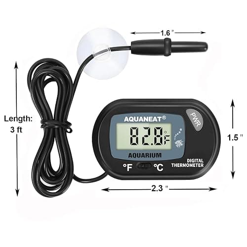 AQUANEAT 2 Pack Aquarium Thermometer, Fish Tank Thermometer, Digital Temperature Test, with Large LCD Display thumbnail 6