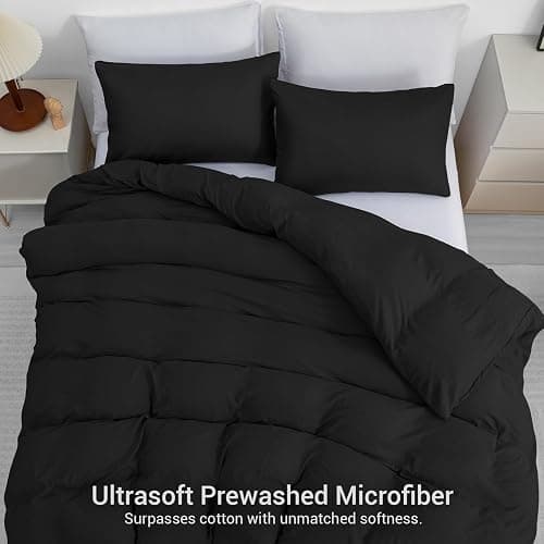 Pamposh Double Duvet Set - Pre-Washed Microfibre Bedding Set for Added Softness & Comfort - Lightweight Premium Quilt Cover Set for All Seasons With Zipper Closure thumbnail 5