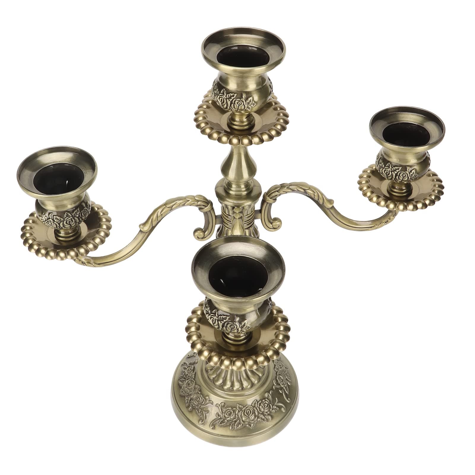 MUNEFE Vintage Tall Candelabra, 5 Arms Candle Holder Stick, 5 Candle Metal Candelabra Suitable for Wedding Dinning Party Decorative thumbnail 8