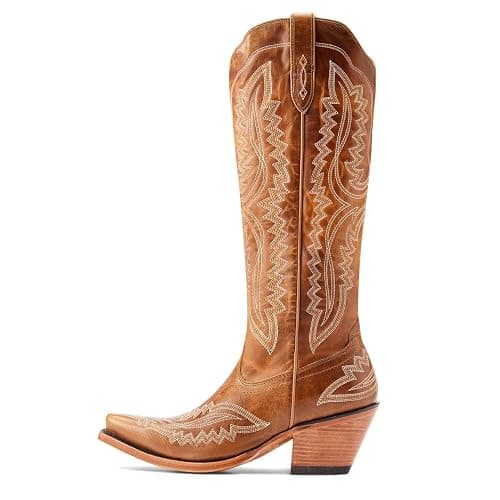 Ariat Womens Casanova Embroidered Snip Toe Zippered Casual Boots Knee High Mid Heel 2-3" - Blue thumbnail 2