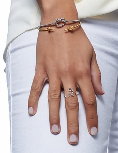 CH.yishi Handmade 925 Sterling Silver Ring Adjustable Stacking Ring Vintage Statement Ring Personalized Jewelry for Women & Men thumbnail 5