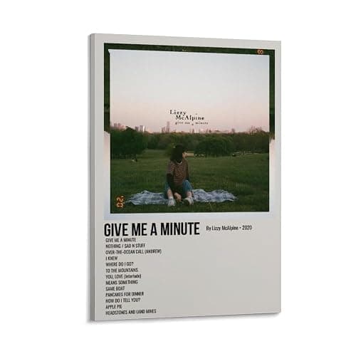 ZANLIART Give Me A Minute by Lizzy Mcalpine Album Cover Canvas Print Music Poster for Room Aesthetic Frame:12x18inch(30x45cm) - Image 1