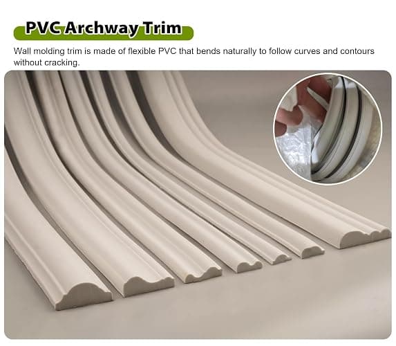 Flexible Wall Trim Doorway Arch Molding, Premade Arch Kit for Door Frame, Interior Curved Frame Half Circle Doorway for Decor Home thumbnail 3