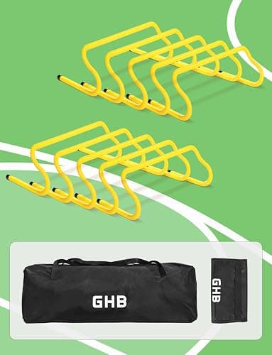 GHB Agility Hurdles 8" Speed Agility Training Hurdles, Detachable Sturdy Hurdles Training Equipment Set with Carry Bag for Kids,Athletes,Soccer,Basketball thumbnail 9