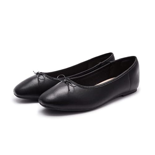 AFEETSING Women's Round Toe Ballet Flats Comfortable Bow Dressy Flats Shoes for Women thumbnail 3