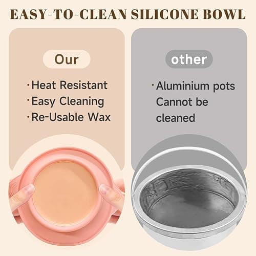 Wax Warmer Waxing Kit for Women: Wax Melt Warmer Hair Removal with 5 Packs Waxing Beads &30 Waxing Sticks, Painless Wax Kit for Full Body Brazilian Bikini Legs Facial -at Home Waxing Pot Hair Removal thumbnail 5