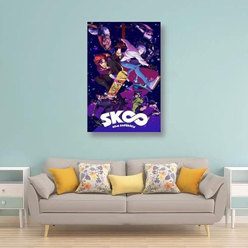 YAOWEI SK8 The Infinity Anime Posters Canvas Poster Wall Art Picture Prints Hanging Photo Gift Idea Decor Home Posters Artworks 16x24inch(40x60cm) thumbnail 4