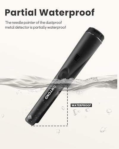 Dmyond Metal Detector Pinpointer, Professional Waterproof Handheld Pin Pointer Wand, Search Treasure Pinpointing Finder Probe with 9V Battery for Adults, Kids, Black thumbnail 8