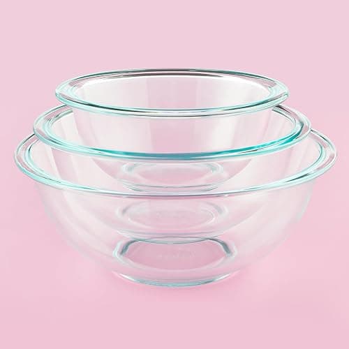 Pyrex Essentials (3-Piece) Glass Mixing Bowls Set For Prepping, Baking and Cooking, Preheated Oven, Dishwasher, Freezer, and Microwave Safe thumbnail 2