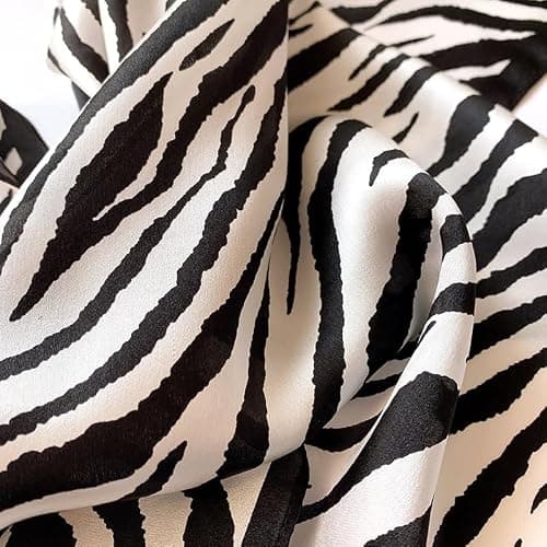 FEIBOON Mulberry Silk Scarfs Neck Scarf 21" Small Square Scarfs hair scarf bandana Neckerchief Headscarf for Women thumbnail 4