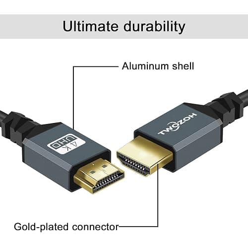 Twozoh HDMI to HDMI Coiled Cable, Support 3D,4K UHD, 1080p, HDMI 2.0a 2.0b 2.0 1.4a (Extend up to 1.5M/5FT) thumbnail 4