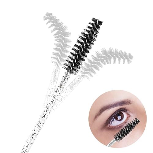 Tbestmax 200 Disposable Mascara Wands Spoolies Eyelash Brush，Eye Lash Eyebrow Extension Applicator Pink Black thumbnail 4