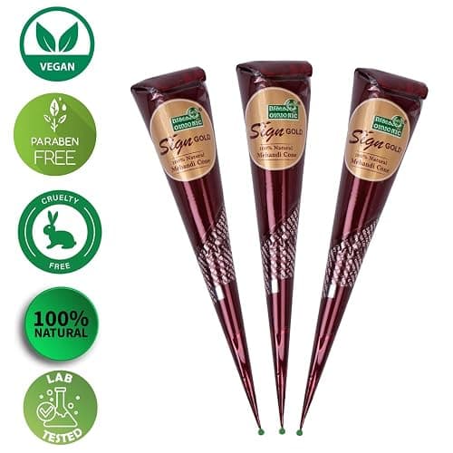 Natural Henna Paste Cones for Hair – 100% Pure & Ready to Use | No Ammonia or Chemicals | Pack of 3 – Dark-Brown, 30g Each Cone thumbnail 4