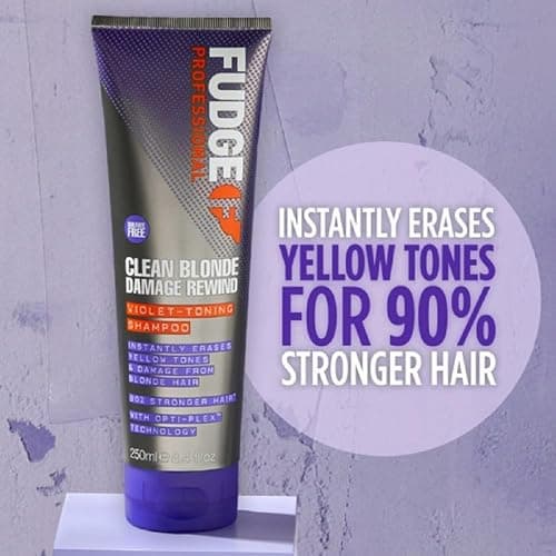 Fudge Professional Clean Blonde Damage Rewind Shampoo, Intense Purple Toning for Blonde hair, Bond Repair Technology, Sulfate Free, 250 ml thumbnail 5